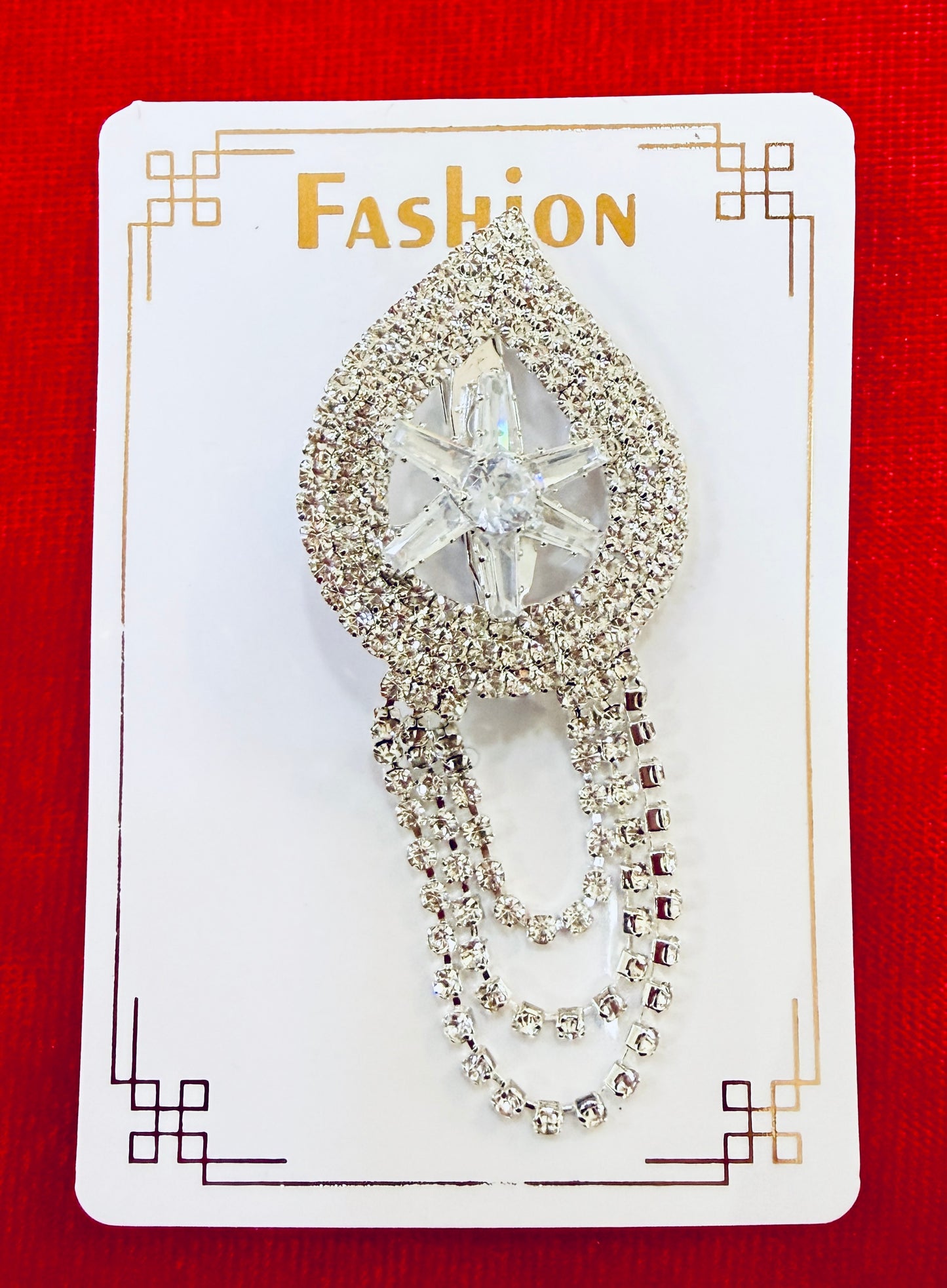 Silver Diamond Broach