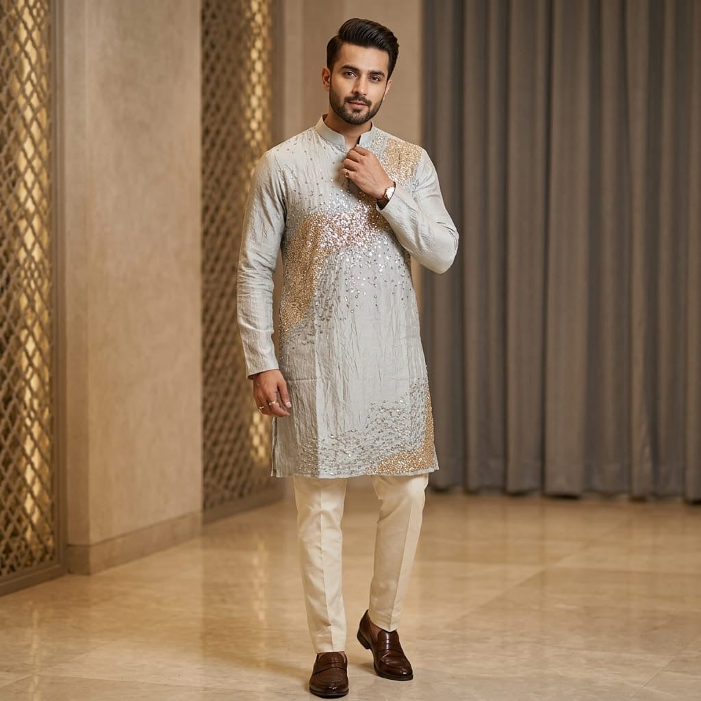 Embroidered Kurta Pajama Set