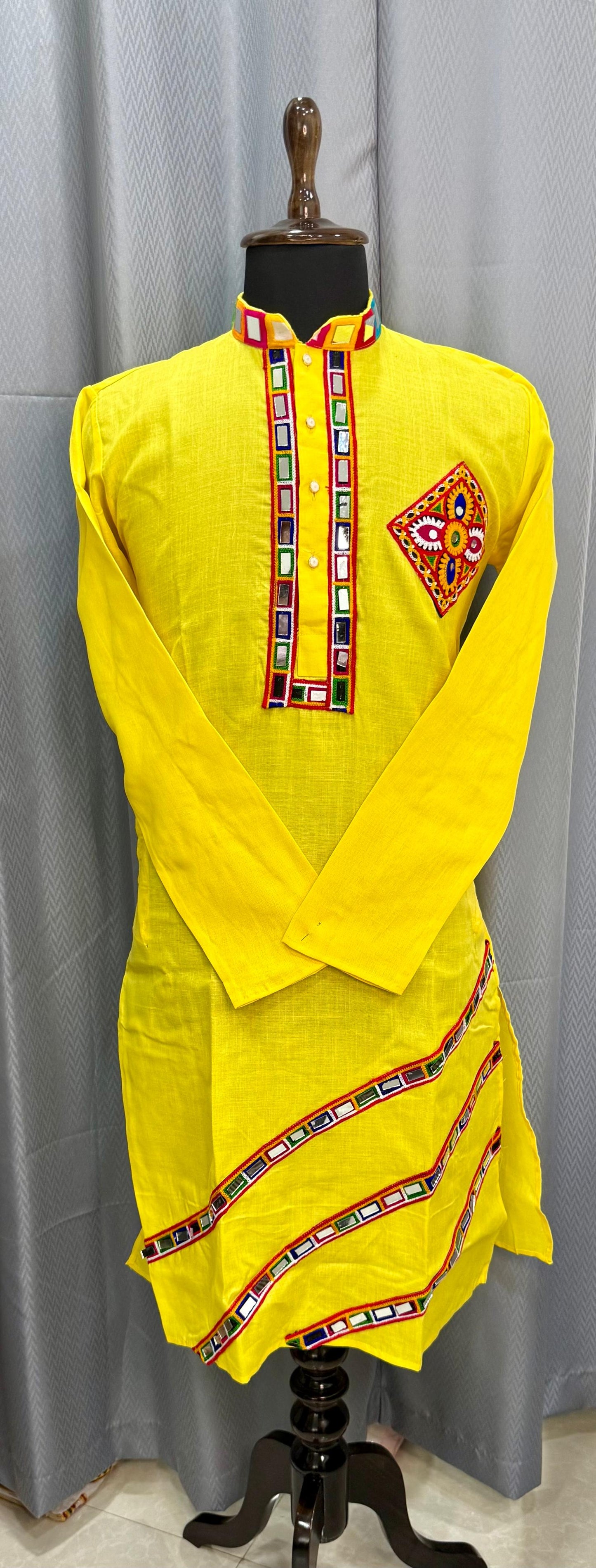 Day 5 : Yellow Kutchi Work Kurta