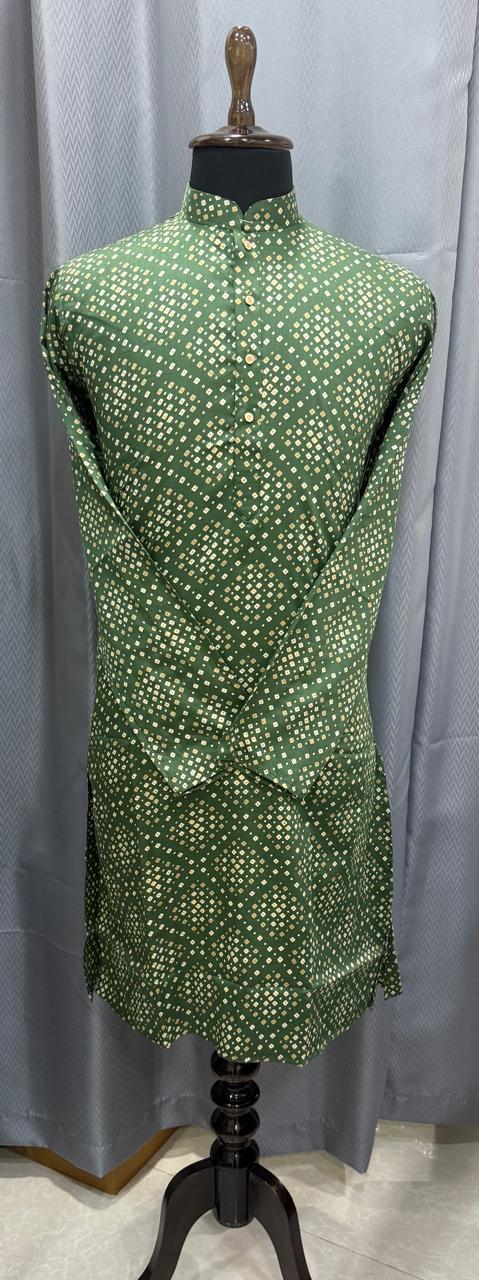 Bandhej Cotton Kurta