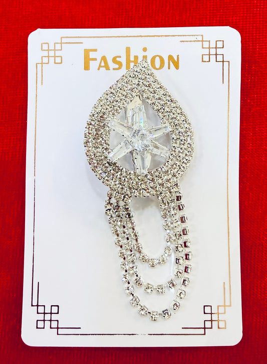 Silver Diamond Broach