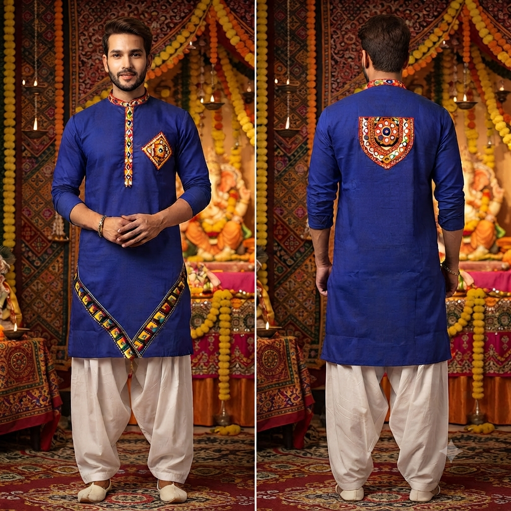 Day 4 : Royal Blue Gamthi Kurta