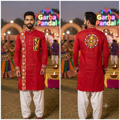 Day 3 : Red Kutchi Kurta