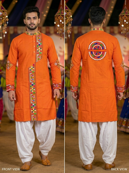 Day 1 : Orange Navratri Kurta