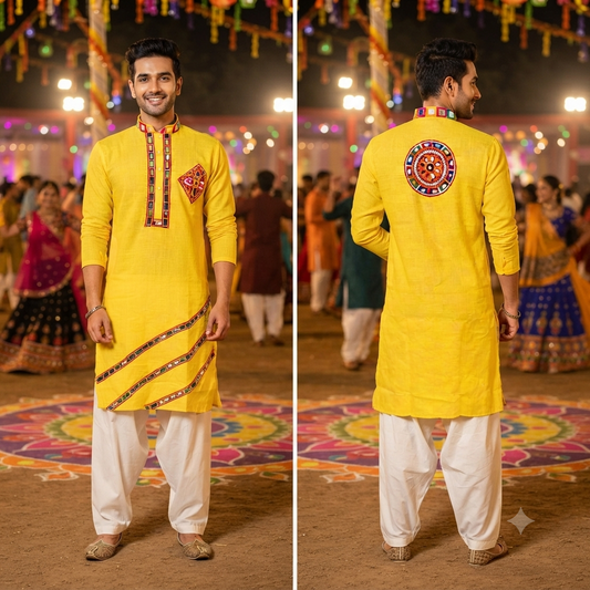 Tag 5: Gelbe Kutchi Work Kurta