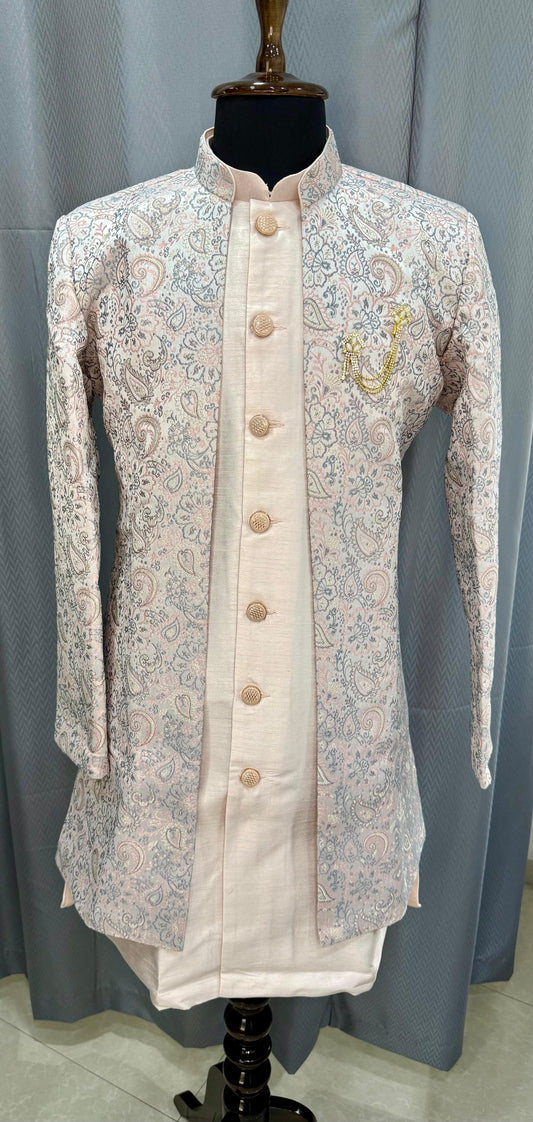 Traditional Indowestern with Long Inside Jacket on a Mannequin