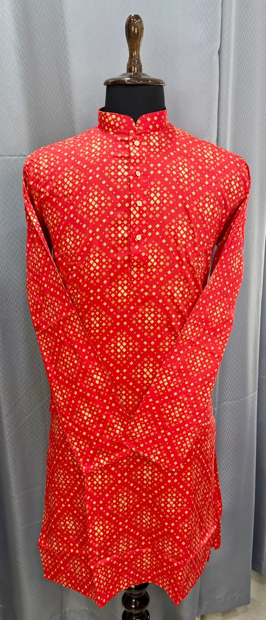 Geometric Printed Cotton Kurta