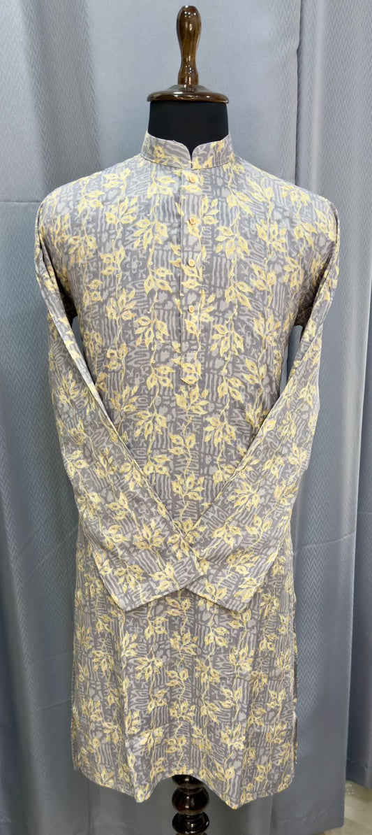 Floral Foil Print Kurta
