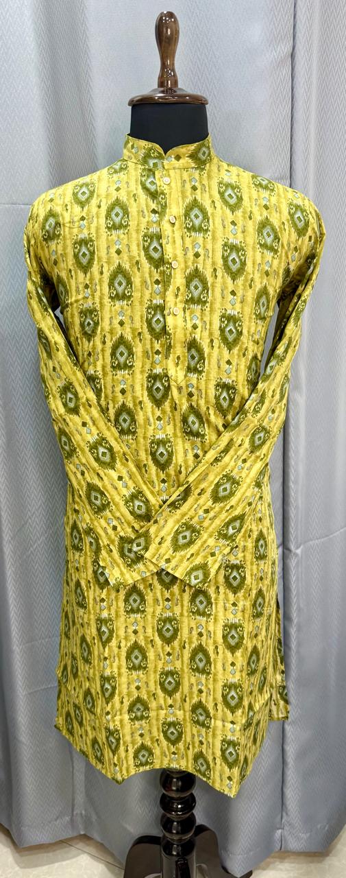 Elite Green Cotton Kurta