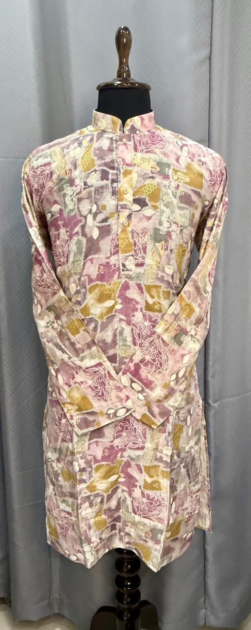 Lavender Multi Coloured Kurta