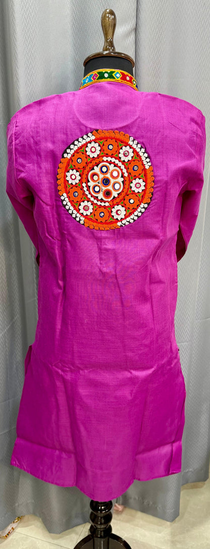 Day 8 : Gamthi Work Purple Kurta