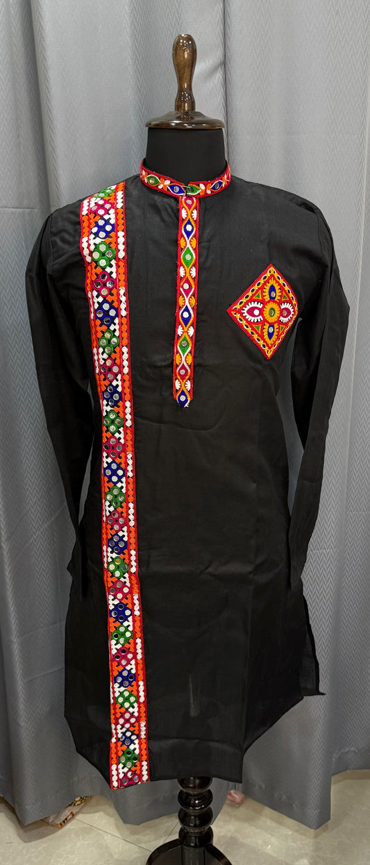Black Navratri Dandiya Kurta