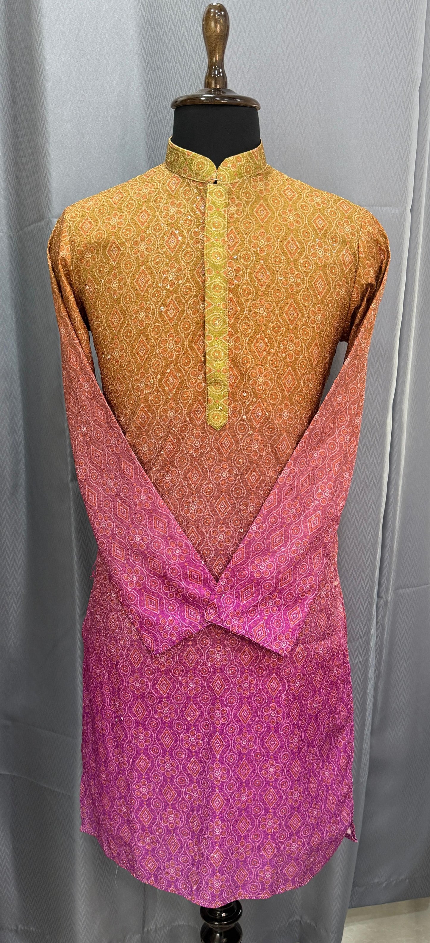Yellow Pink Toned Kurta