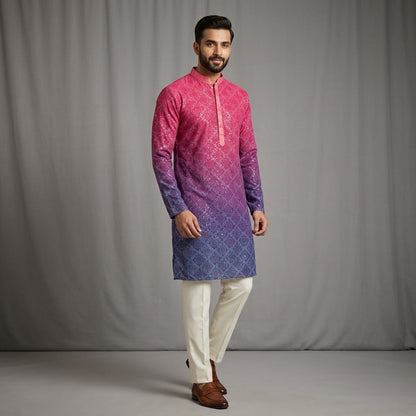 Zweifarbige Designer-Kurta