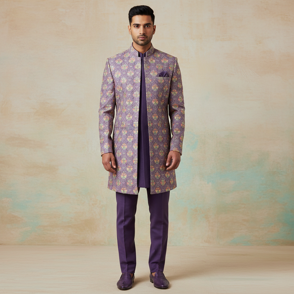 Plum Shade Indo Western