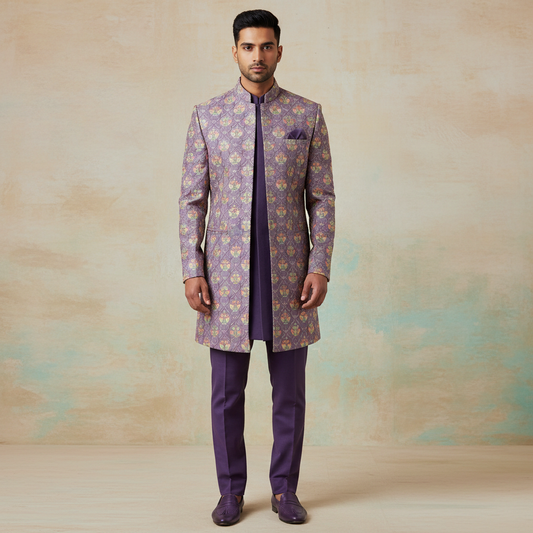 Plum Shade Indo Western